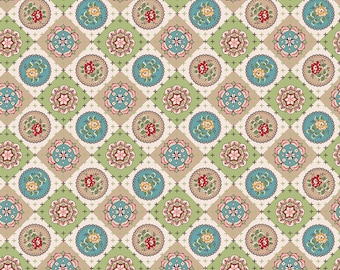 Mercantile Fabric by Lori Holt for Riley Blake - Floral Patchwork Fabric by the 1/2 Yard or Fat Quarter