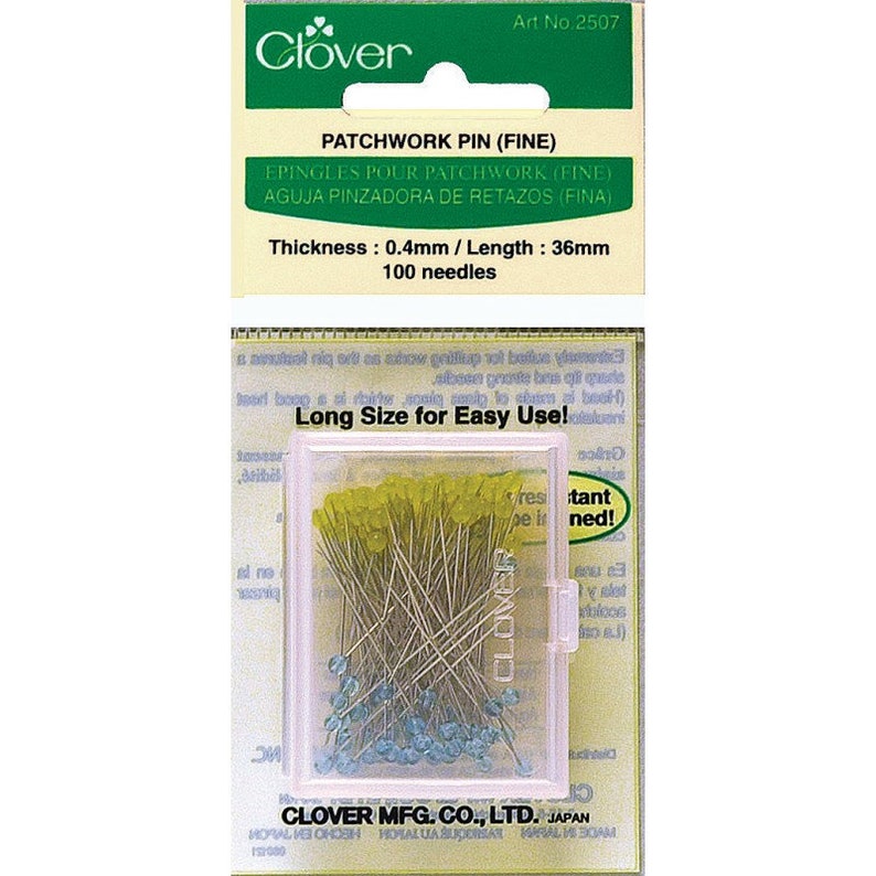 Clover Glass Head Sewing Pins Extra Fine & Sharp for Quilt Etsy