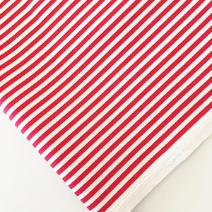 1/8&quot; Red Stripe Fabric - Riley Blake Stripes - Red and White Striped Fabric By The 1/2 Yard
