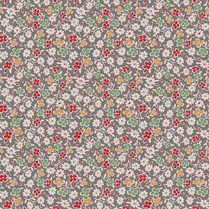 Autumn Fabric by Lori Holt for Riley Blake - Gray Small Floral Fabric by the 1/2 Yard or Fat Quarter