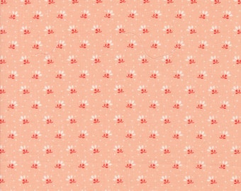 Jelly and Jam Fabric by Fig Tree Quilts for Moda - Coral Tiny Floral Fabric