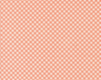 Jelly and Jam Fabric by Fig Tree Quilts for Moda - Coral Small Gingham Fabric