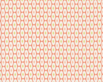 Jelly and Jam Fabric by Fig Tree Quilts for Moda - Coral Small Geometric Fabric