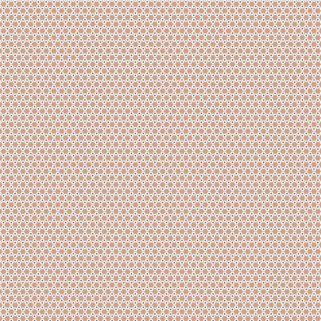 Lori Holt Stitch Fabric by Riley Blake Nutmeg Tan Hexie Fabric by the 1