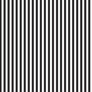 Black Stripe Fabric - Riley Blake Stripes - 1/4&quot; Black and White Stripe Fabric By The 1/2 Yard - Great for Quilt Binding