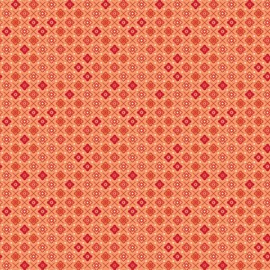 Tissu fille de fermier par Lori Holt pour Riley Blake - tissu quadrillé avec petites fleurs oranges 1/2 yard ou gros quart