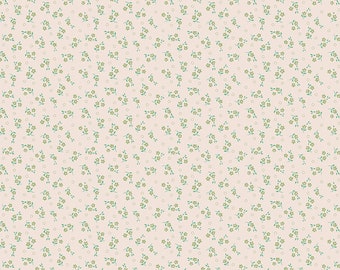 Mercantile Fabric by Lori Holt for Riley Blake - Beige and Green Small Floral Fabric