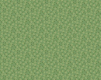 Mercantile Fabric by Lori Holt for Riley Blake - Green Small Tone on Tone Floral Fabric by the 1/2 Yard or Fat Quarter