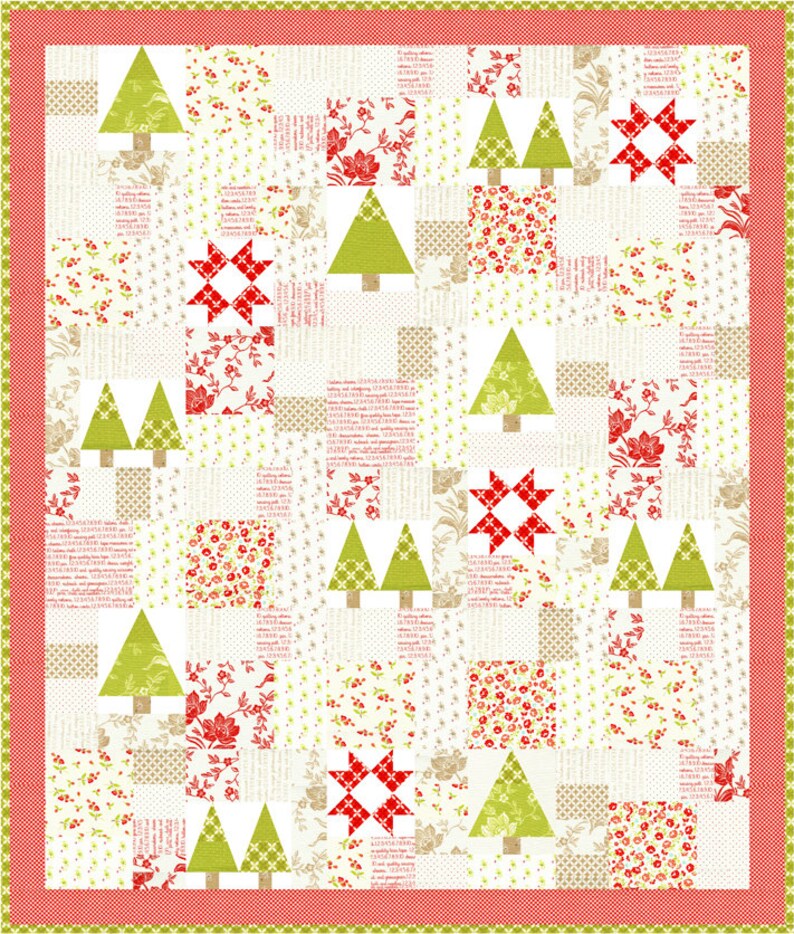 Christmas Wreaths Quilt Pattern by Fig Tree & Co Christmas Wreaths Quilt Pattern by Fig Tree & Co