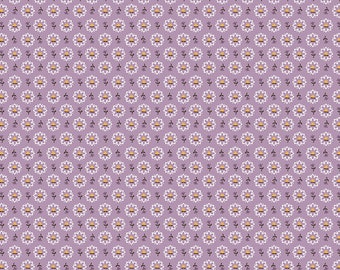 Prairie Fabric by Lori Holt for Riley Blake - "Heritage" Plum Small Flower Fabric by the 1/2 Yard or Fat Quarter