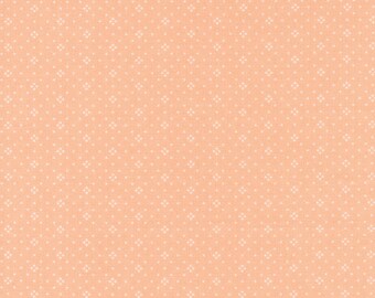 Cinnamon & Cream Fabric by Fig Tree Quilts for Moda - Peach Eyelet Dots Fabric by the 1/2 Yard