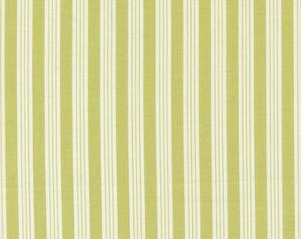 Fruit Cocktail Fabric by Fig Tree Quilts for Moda - Green Ticking Stripe Fabric by the 1/2 Yard or Fat Quarter