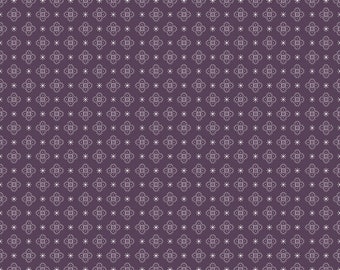 Calico Fabric by Lori Holt for Riley Blake - Purple Starshine Medallion Fabric by the 1/2 Yard or Fat Quarter