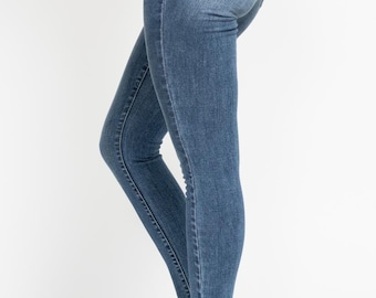 Judy Blue High Waist Skinny Jeans with Destroy & Shark Bit Hem