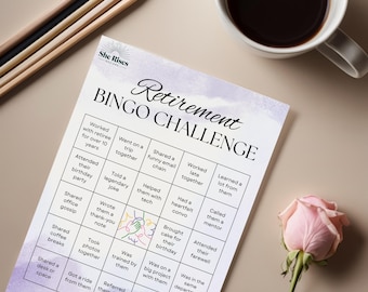 Retirement Bingo Challenge: Office Team Building Game (Printable)