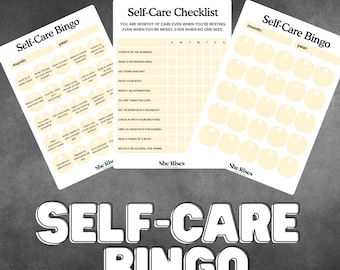 Self Care Bingo Printable, Wellness Challenge PDF PNG, Mental Health Tracker