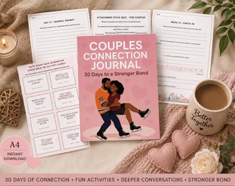 Couples Connection Journal 30 Days to a Stronger Bond Printable Relationship Workbook