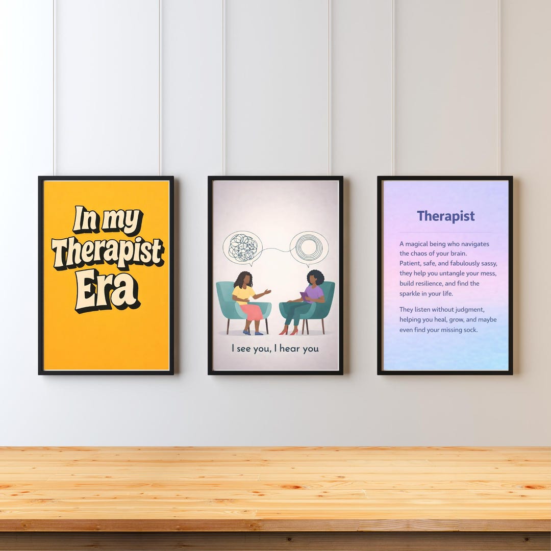 Therapist Wall Art Bundle Printable | Therapy Office Décor Set ...
