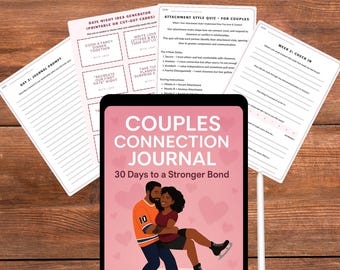 Couples Connection Journal Printable, Relationship Workbook, Date Night, Communication Guide PDF