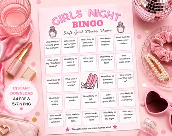 Bingo na wieczór panieński do druku, gra na wieczór panieński, aktywność na wieczór panieński, piżama party