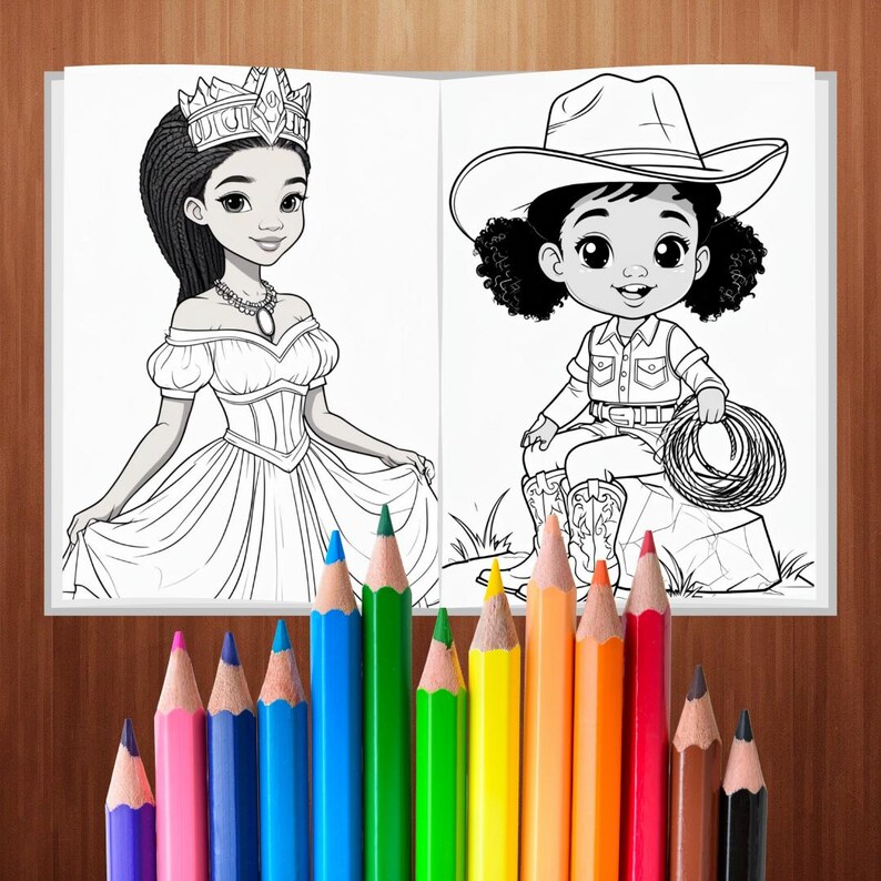 Black Girl Magic Colouring Book | 30-Page Printable PDF | Diverse Black Girls | Empowering Activities for Kids