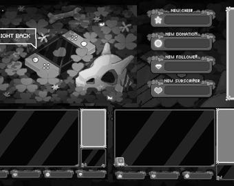 Lofi Pixel Lucky Clovers Animated Stream Overlay Package (Digital Download)