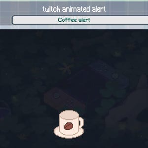 Coffee Pot Alert. Coffee Cup Pixel Art Animated Stream Alert, Pour coffee alert for twitch, YouTube, TikTok,...