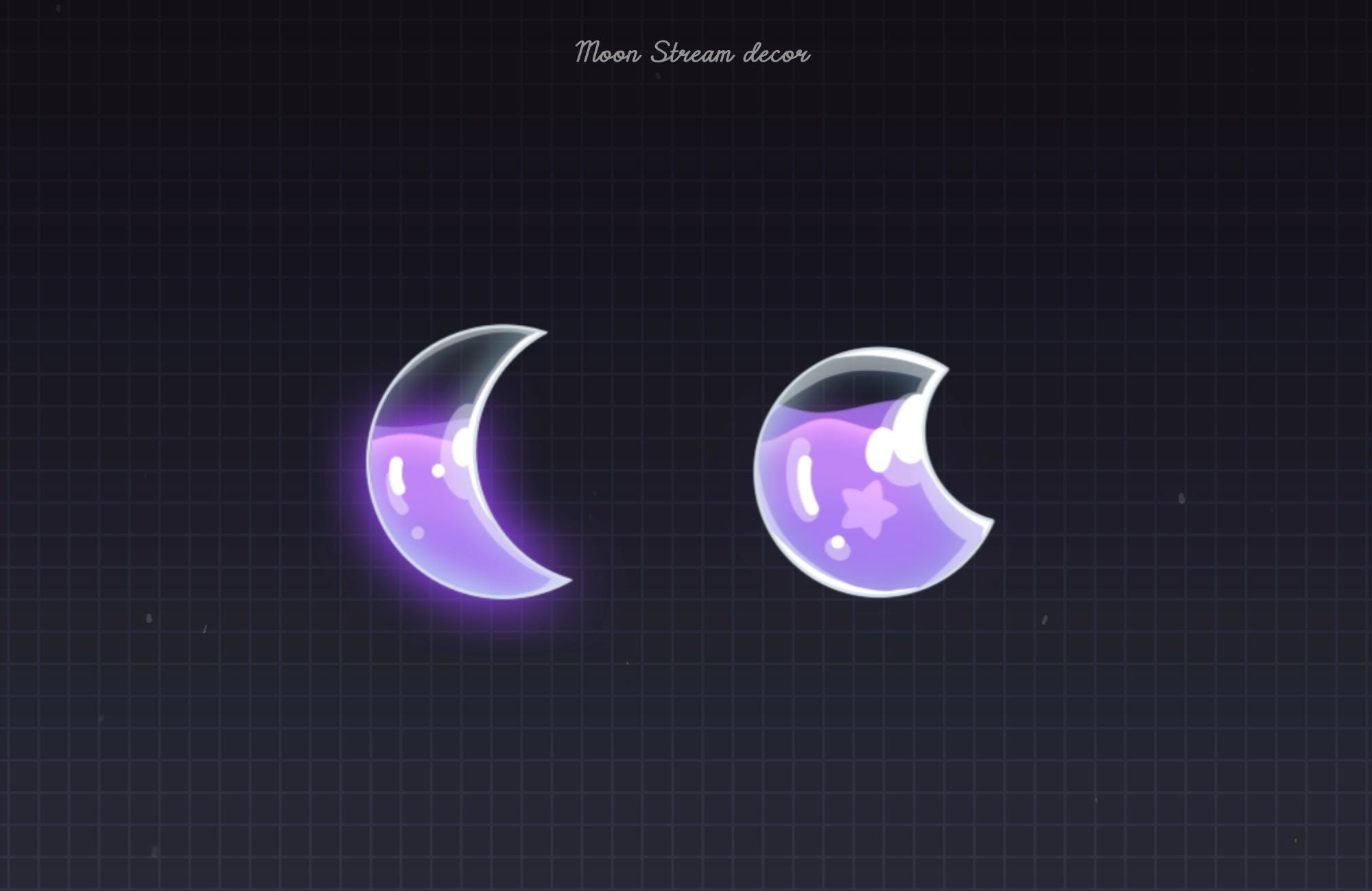 Purple Moon Chain, Liquid Streams Decoration for Twitch Assets, Discord ...