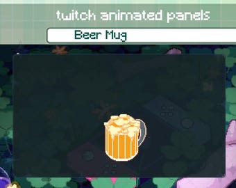 Avviso di boccale di birra animato, streaming di pixel art su Twitch, Discord, YouTube (download digitale)