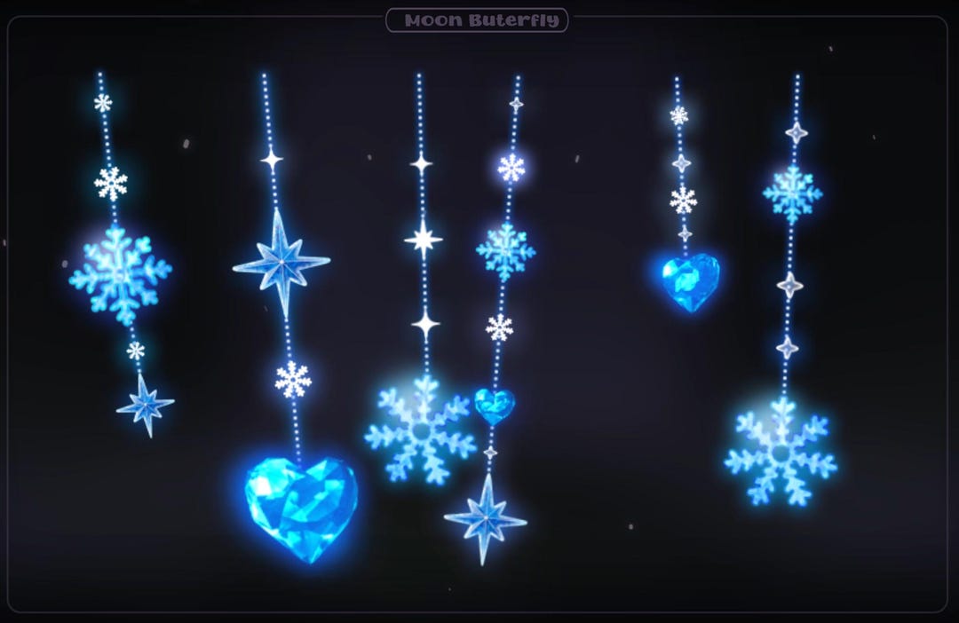 Animated Blue Winter Light Chain: Snowflake Decoration (WEBM File) - Etsy