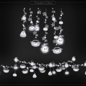 Pumpkin Black Halloween Light Chain, Liquid Pumpkin Decoration Stream, Gothic Skull light, Spooky light Deco Twitch, Discord, Youtube ....