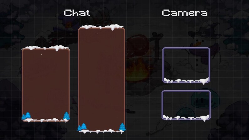Overlay Frame Adventure Animated Stream Pixel Overlay Package: Witch Adventure, Winter Cozy ...