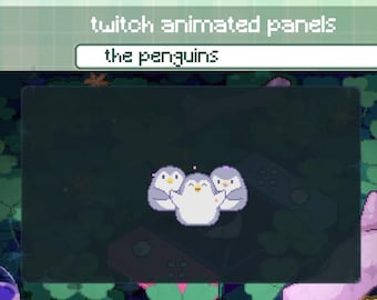 Cute Penguin Pixel Art Animated Stream Alerts, Anim Adorable Animal , Kawaii Bird  Alert for Streamer Twitch, Discord, YouTube ...