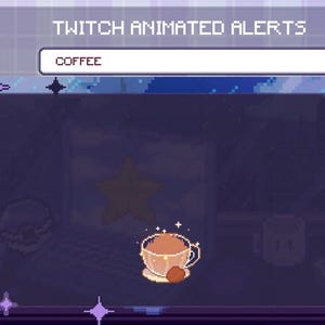 Coffee Cup Pixel Art Animated Stream Alerts, Love Coffee , Cappuccino Fan Alert  for Twitch, Discord ...