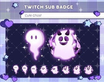 Ghost Sub Badges: Spooky Halloween Twitch Emotes