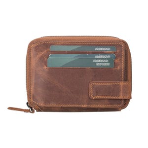 Portefeuille en cuir pour homme, porte-cartes personnalisé, portefeuille à deux volets fait main Lugano, cuir de qualité supérieure