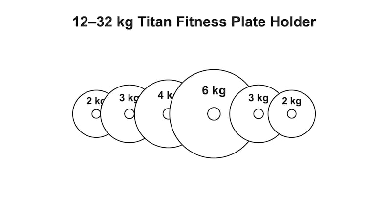 Titan Fitness 12–32 kg Adjustable Kettlebell Plate Holder | Fits 6 kg 4 kg 3 kg 2 kg Plates (1 kg & 0.5 kg Optional) image 2