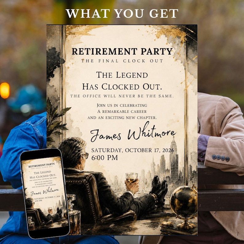 Retirement Party Invitation | Editable Canva Template | Retirement and ...