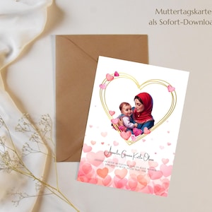 Carte numérique pour la fête des mères en turc | 13 x 18 cm | Téléchargement instantané | « Anneler Günü Kutlu Olsun »