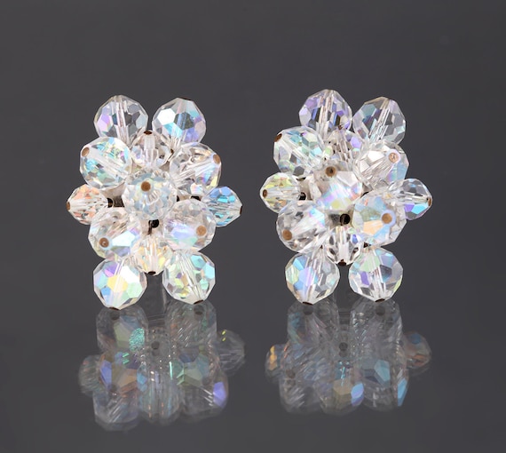 vintage aurora borealis earrings