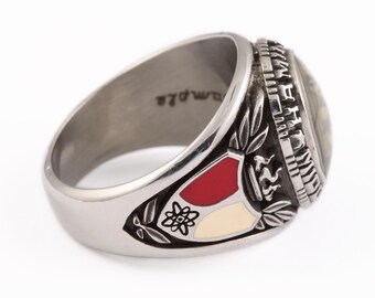 Vintage R Johns LTD Valadium Class Ring Sample Hamilton Middle 