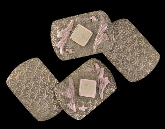 Antique Edwardian Cuff Links Signed R&F Riley and… - image 1