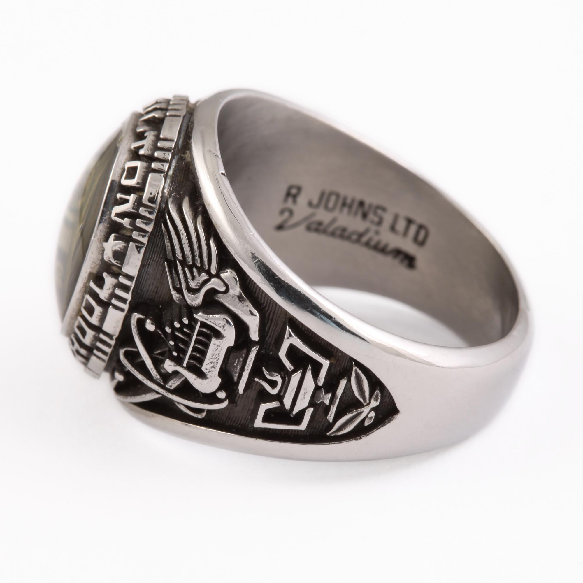 Vintage R Johns LTD Valadium Class Ring Sample Hamilton Middle 