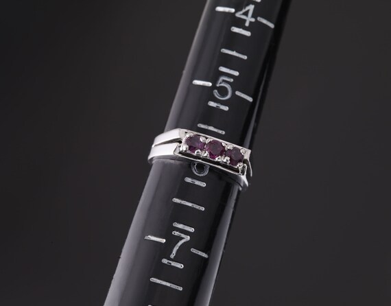 950 Silver Ruby Ring Size 5.75 Fine Sterling Silv… - image 4