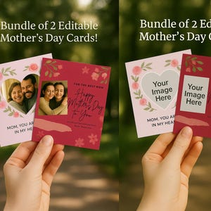 Mother's Day Card, Two for one, Unique Gift, New Mom Gift, Instant Download
