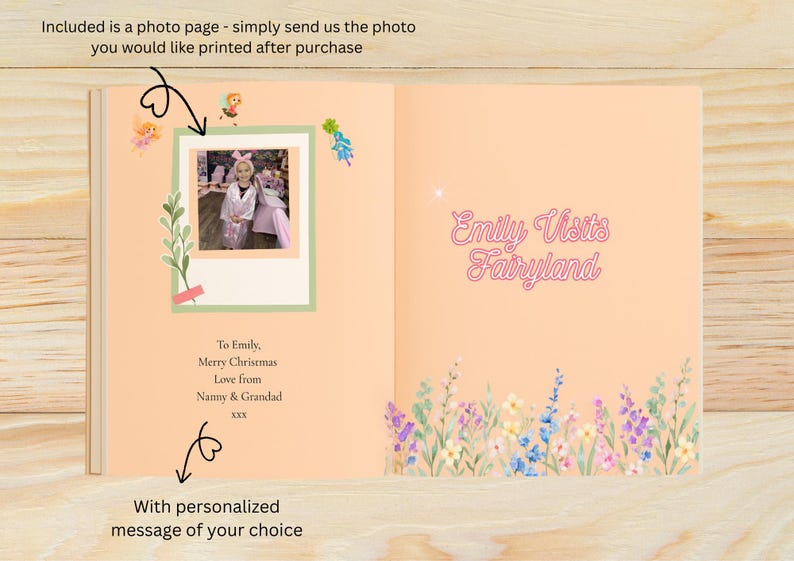 Emily Visits Fairyland — Personalised Fairy Tale Book (Handmade, A5) - A Magical Adventure Filled with Fairies, Sparkles & Woodland Wonder image 4