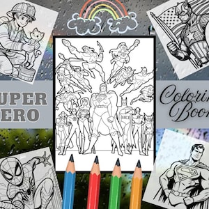 Superhero Coloring Book – 50 Action-Packed Printable Pages with Brave Heroes, Capes, Masks, Super Powers, and Comic-Style Adventures
