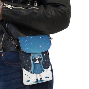 Phone Wallet, Space Anime Girl Purse, Card Holder, Coin Purse, Zipper Pouch, Small Wallet