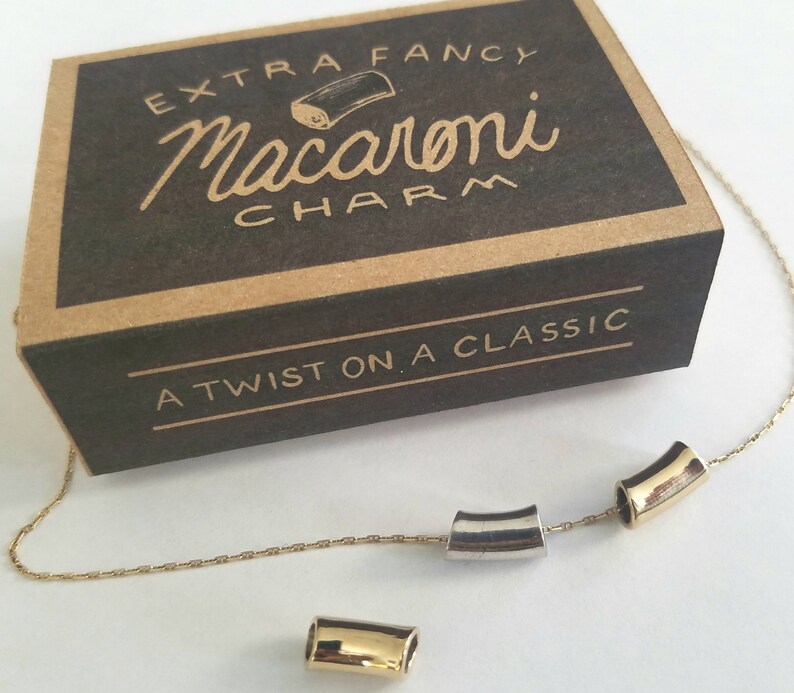 Gluten Free Ditalini Pasta Charm. Nostalgic jewelry. Carbs ...