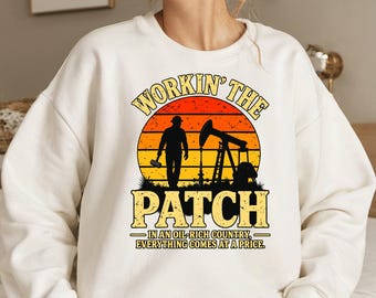Oilfield Worker Shirt, Vintage Oil Rig Graphic Tee, Roughneck Oil Patch Gift